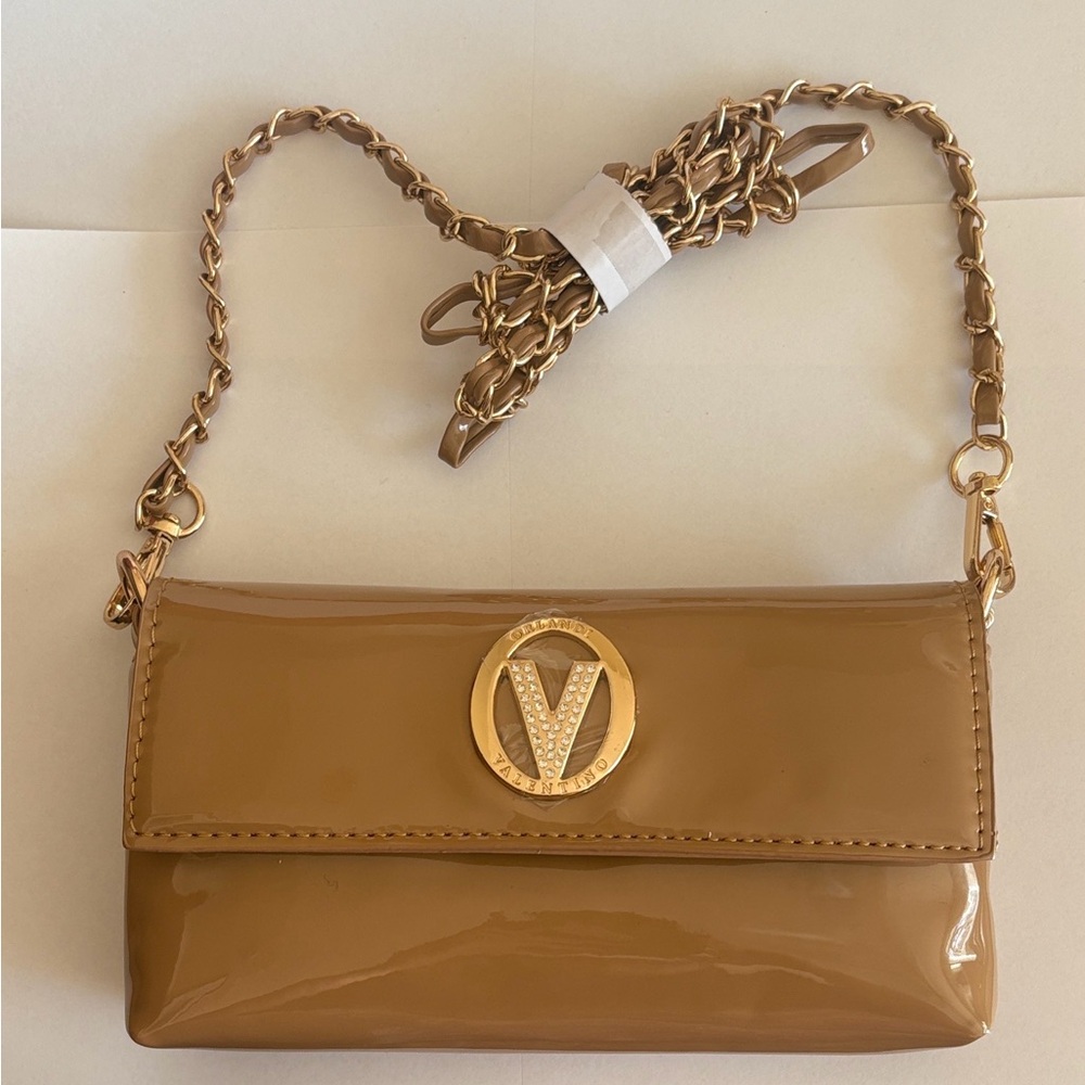Valentino Orlandi Tan Crossbody Bag